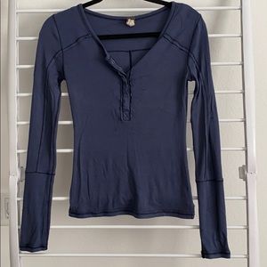 Free people long sleeve Henley top